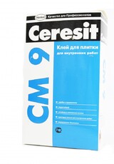 Клей для плитки CM9  25кг внутр.работ ЦЕРЕЗИТ - krep66.ru - Екатеринбург