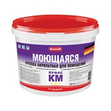 Краска моющаяся белая Decoself мороз.1,71л=2,7кг ПУФАС - krep66.ru - Екатеринбург